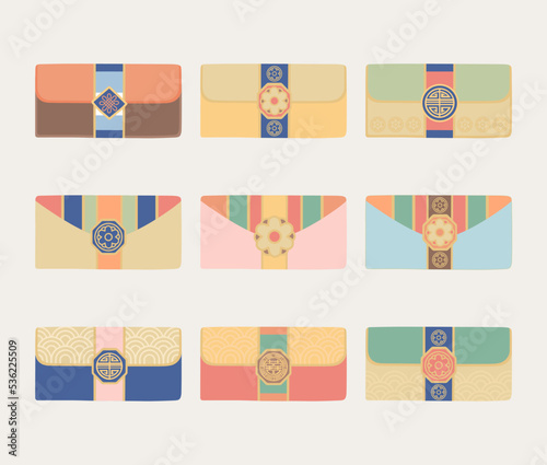 한국 전통 봉투 일러스트 이미지 모음