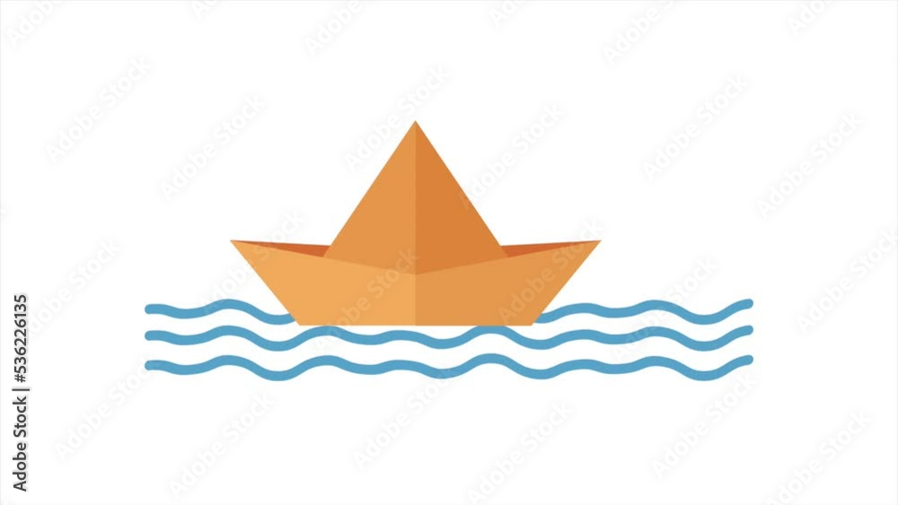 paper ship surfing in water paper ship surfing in water