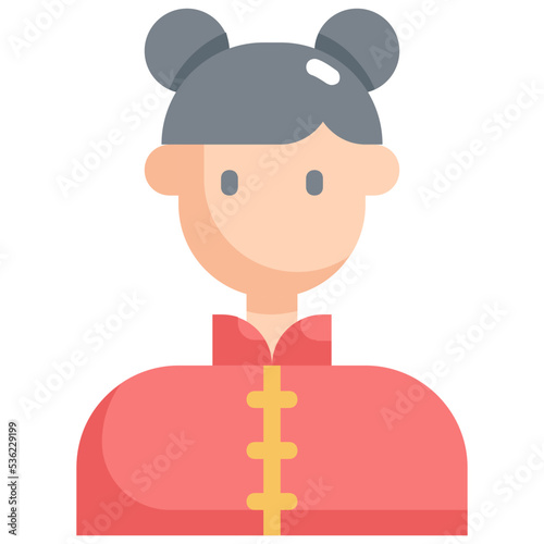 chinese girl icon