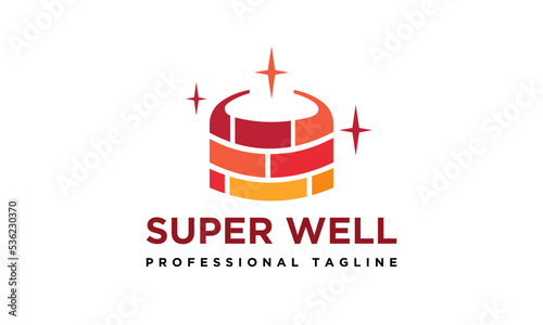 Creative Super Well Logo Design Vector Icon Symbol Illustrations, multifunctional logo that can be used in many business companies and services. It is ready to print.