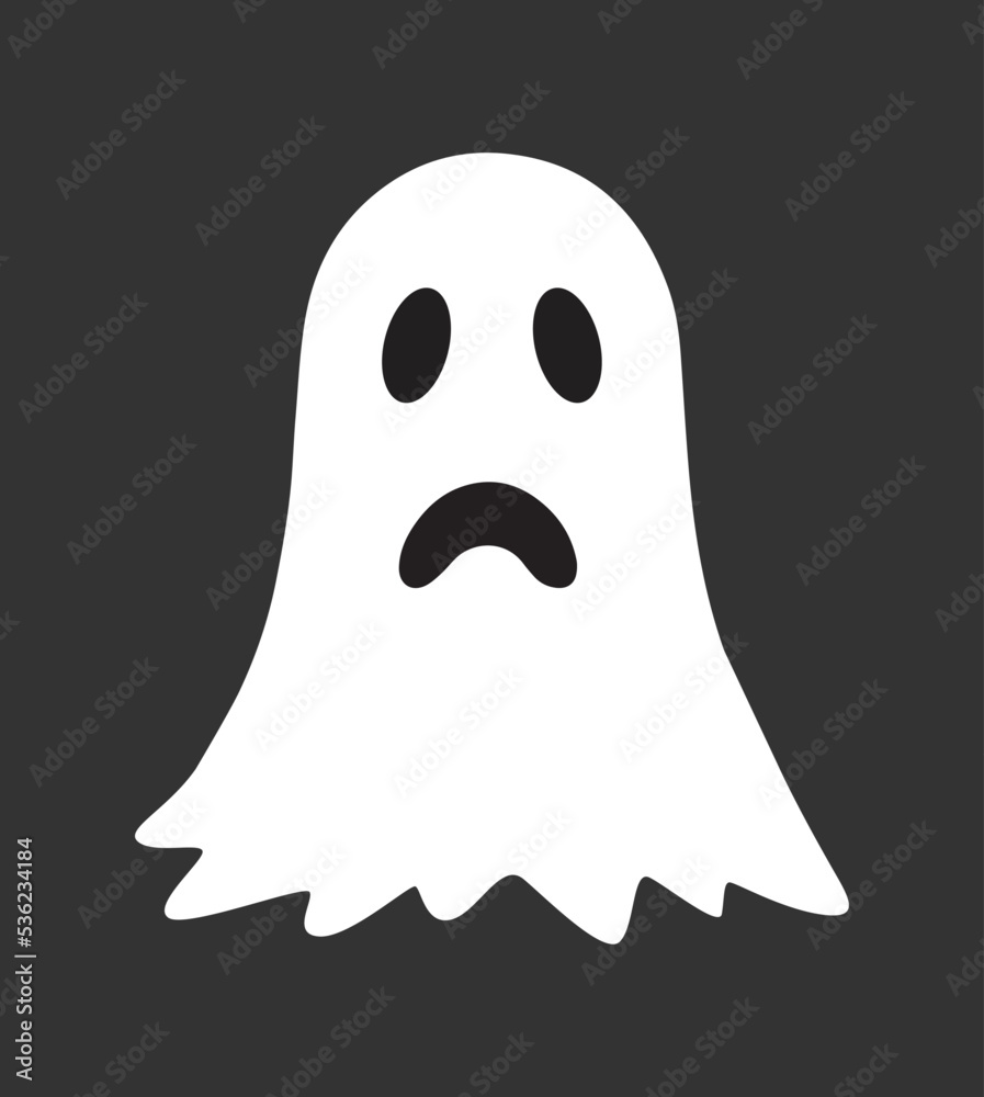 Scary ghost on dark background. Ghost in a white sheet. Ghost in a sheet floating in the air. Scary ghost on dark background. Ghost in a white sheet. Ghost in a sheet floating in the air.