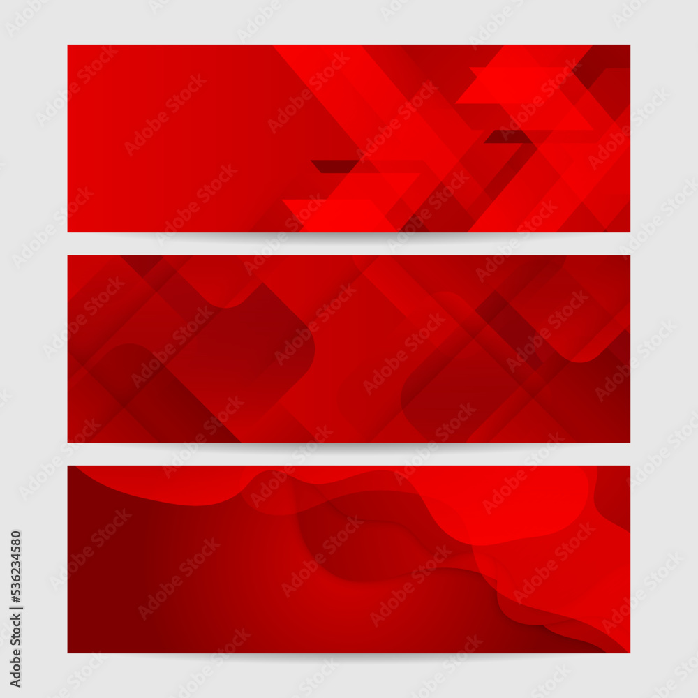 Abstract red banner background. Vector abstract graphic design banner pattern presentation background web template.