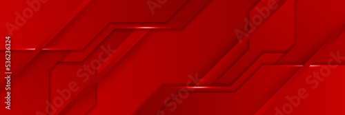 Abstract red banner background design template vector illustration with 3d overlap layer and geometric wave shapes. Polygonal abstract background  texture  advertisement layout and web page