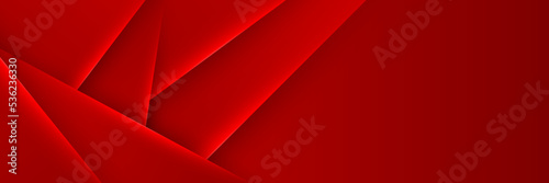 Abstract red banner background design template vector illustration with 3d overlap layer and geometric wave shapes. Polygonal abstract background  texture  advertisement layout and web page