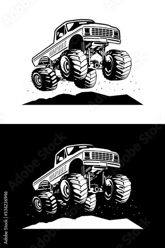 monster truck illustration design vector