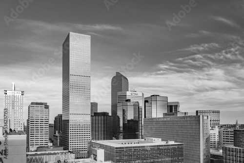 skyline of Denver, Colorado with skyscraper