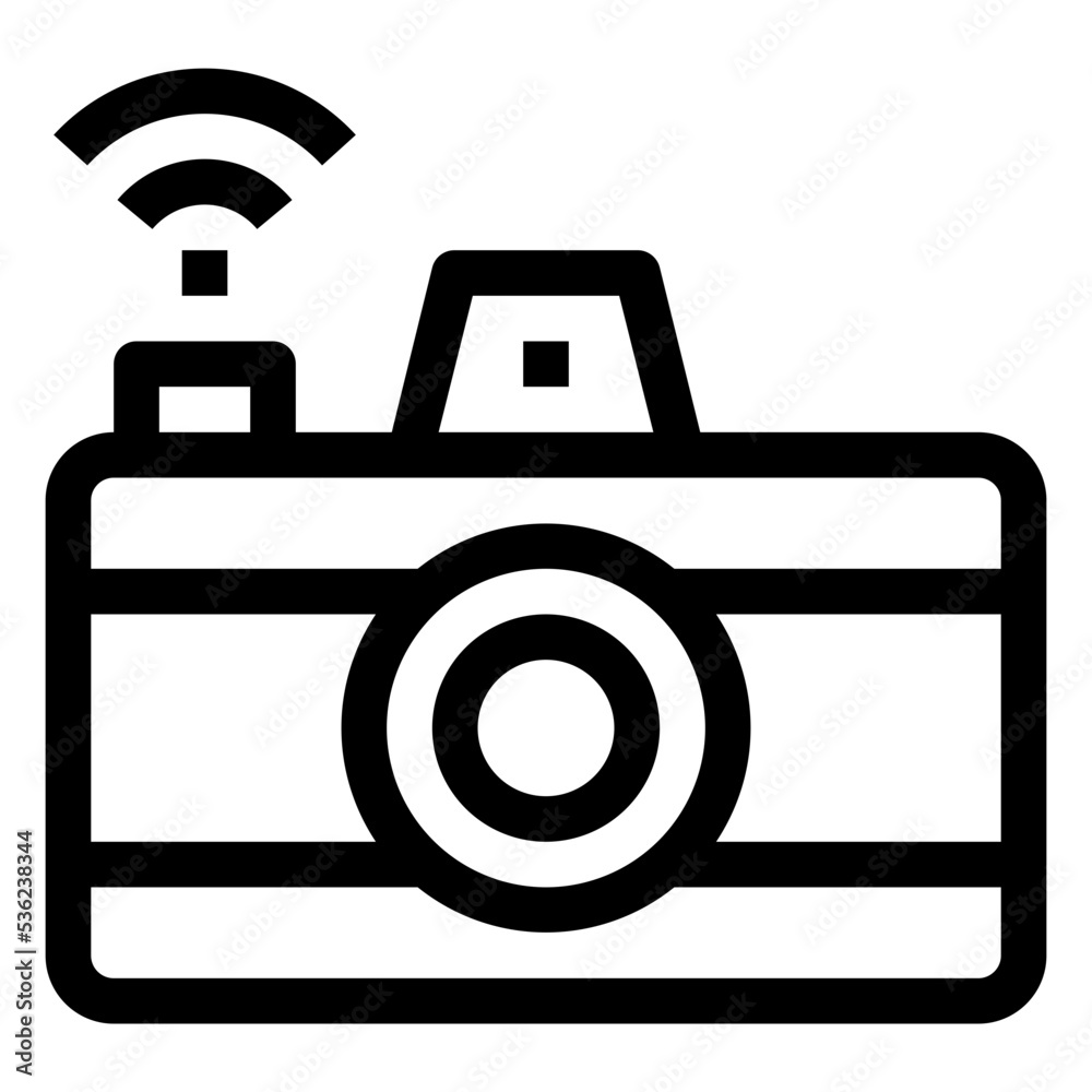 Icon Camera Wireless With Style Outline Icon Camera Wireless With Style Outline