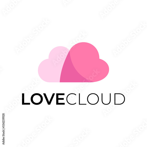 love and cloud logo design