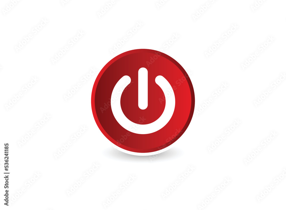 Power on off switch vector icon. Start icon isolated on white background. Power on off switch vector icon. Start icon isolated on white background.