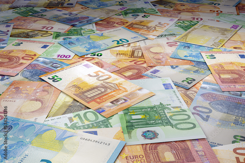euro money background of banknotes European currency backgrounds of euros