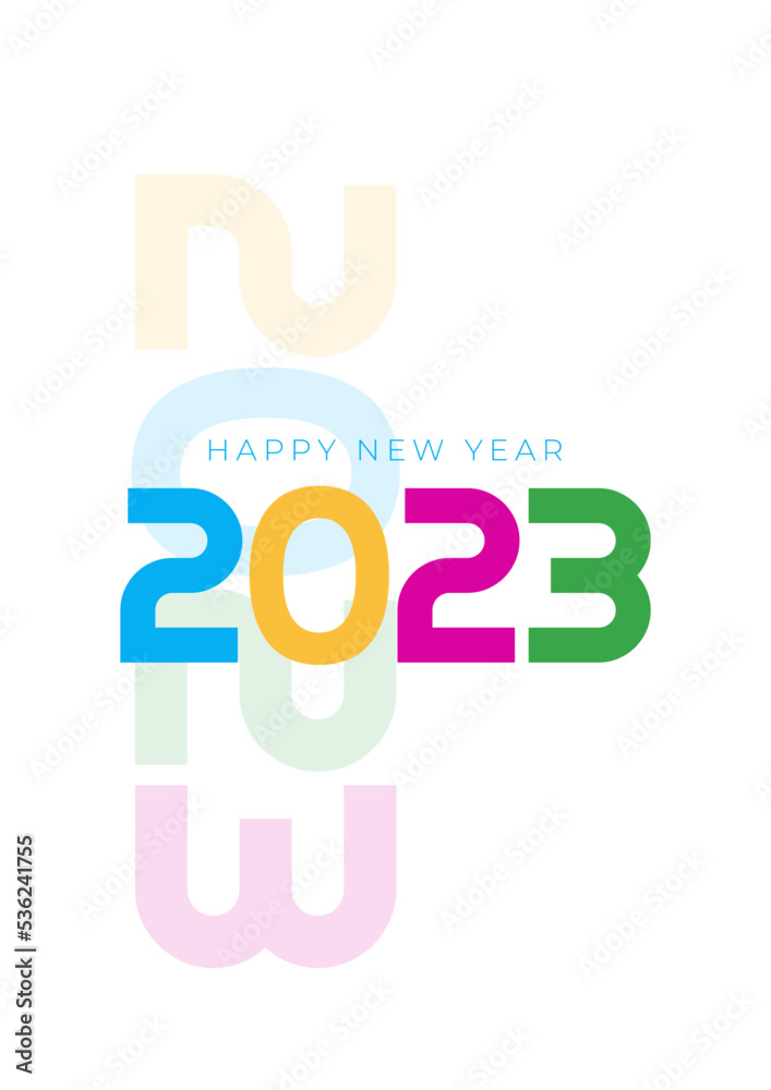 Happy New 2023 Year! 2023 typography logo design concept. Happy new year 2023 logo design. Minimalistic trendy backgrounds for branding, banner, cover, card Happy New 2023 Year! 2023 typography logo design concept. Happy new year 2023 logo design. Minimalistic trendy backgrounds for branding, banner, cover, card