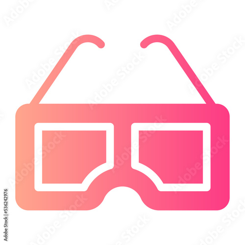 3d glasses gradient icon