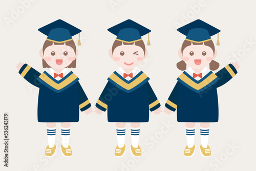 어린이 유치원 졸업식 일러스트 이미지