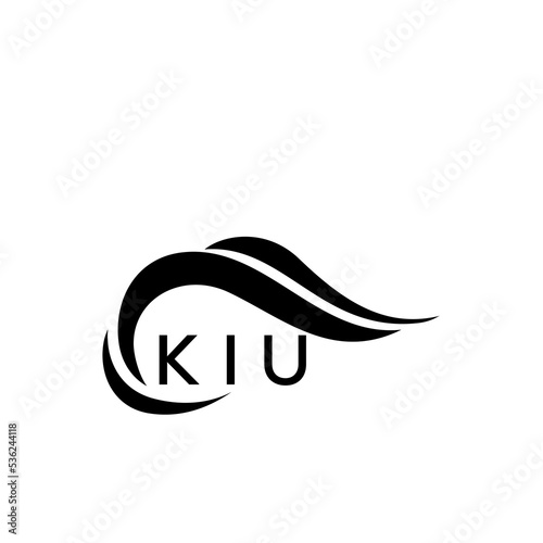 KIU letter logo. KIU blue image on white background. KIU Monogram logo design for entrepreneur and business. KIU best icon.
 photo