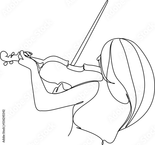Silhouette of a beautiful woman playing the violin in continuous modern style. Violinist girl, slender. Aesthetic decor sketches, posters, stickers, logo. set of vector illustrations.