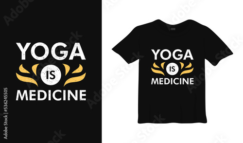 Yoga typography t-shirt design