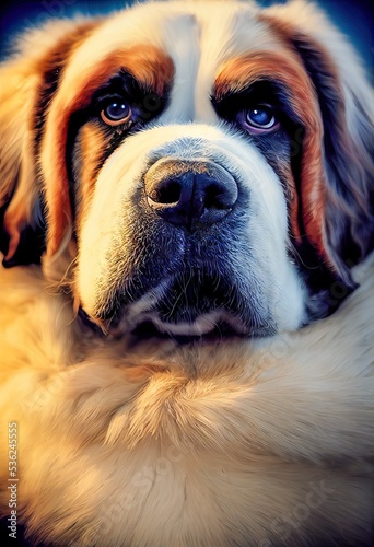 Fluffy Saint Bernard