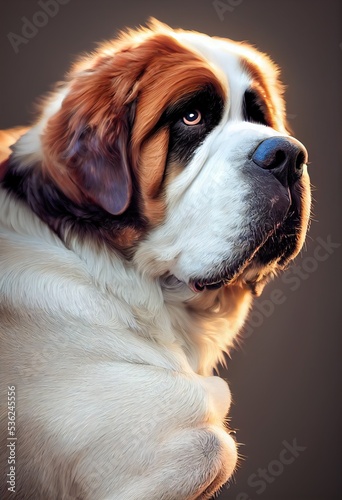 Fluffy Saint Bernard