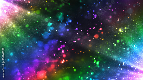 虹色 レインボー 発光 粒子 テクスチャ パーティクル