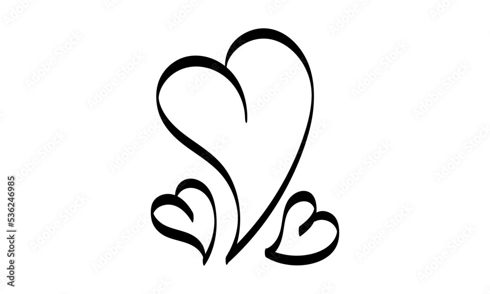 Hand Drawn Heart. Handdrawn rough marker hearts isolated on white background. Vector illustration for your graphic design Hand Drawn Heart. Handdrawn rough marker hearts isolated on white background. Vector illustration for your graphic design