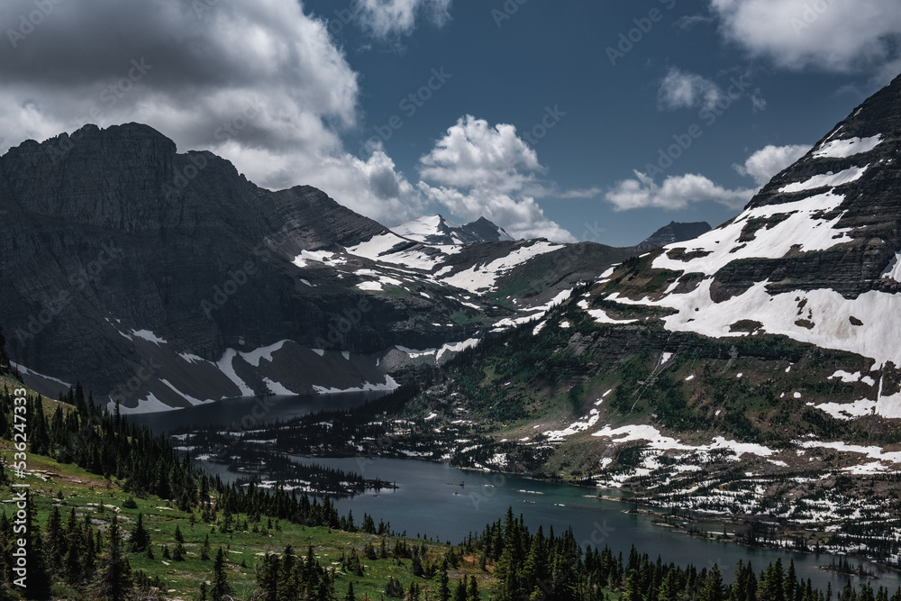 Hidden lake in Glacier National park, Montana