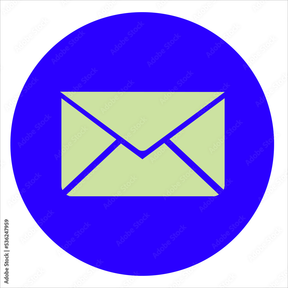 art illustration icon symbol of mail envelope on button art illustration icon symbol of mail envelope on button