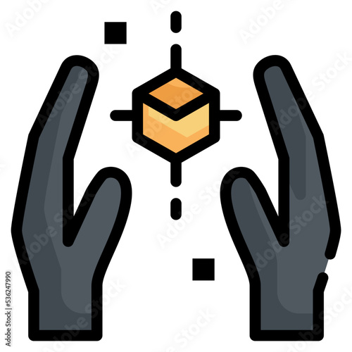 blockchain support token nft  filled outline icon