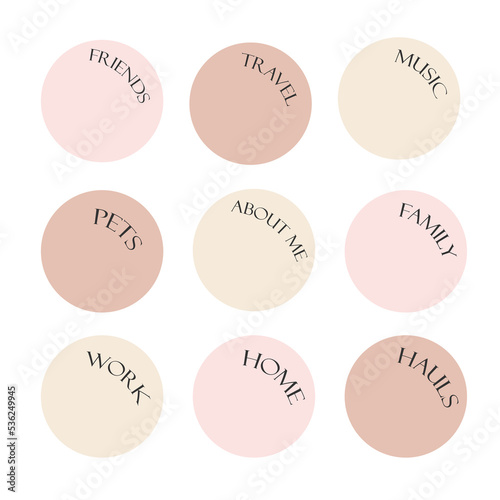 Simple Highlights stories icons