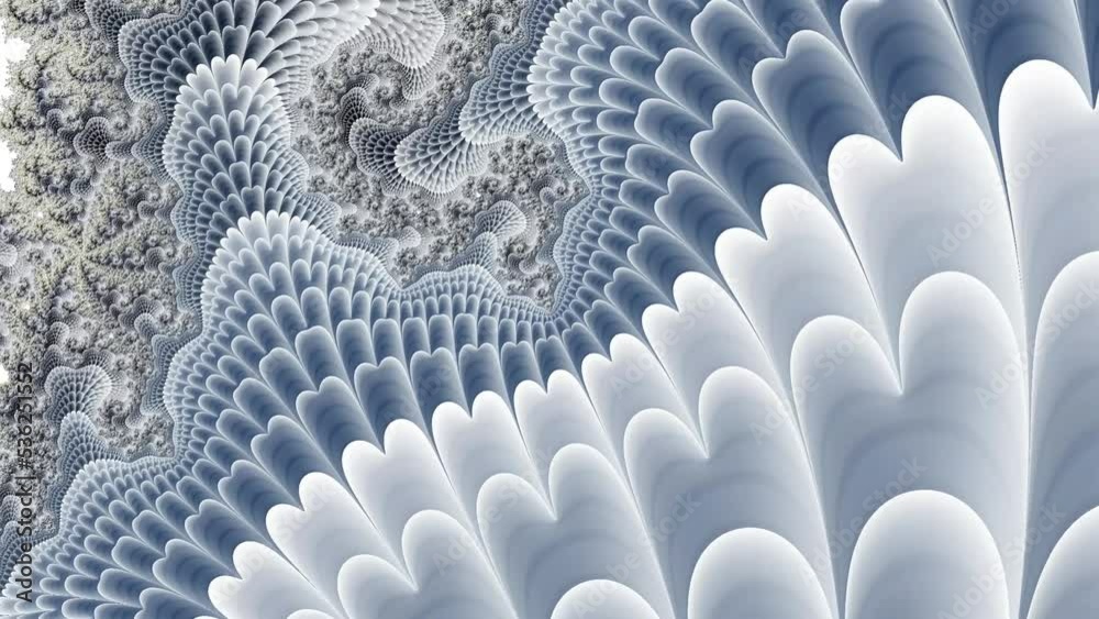 Fractal sequence patterns 3D. Beautiful bright ornament.  4k Abstract multicolored motion graphics background. Or for yoga, clubs, shows, mandala, fractal animation. Beautiful bright ornament.
