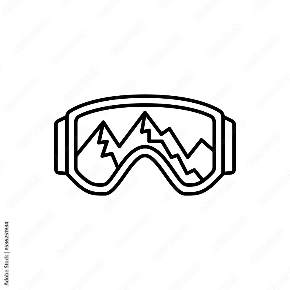 Christmas line icon from the Christmas camping series. Happy Holidays symbol and elements. Stock winter vector. ski goggles Christmas line icon from the Christmas camping series. Happy Holidays symbol and elements. Stock winter vector. ski goggles