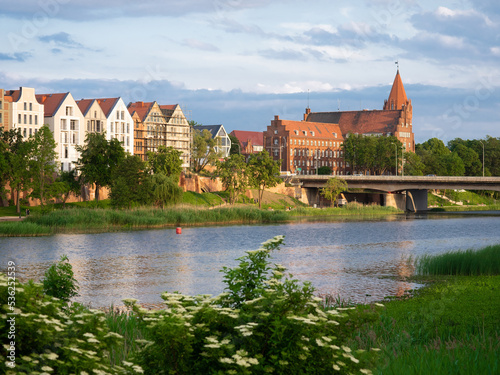 2022-06-12. Embankment of the river of the city of Malbork Poland