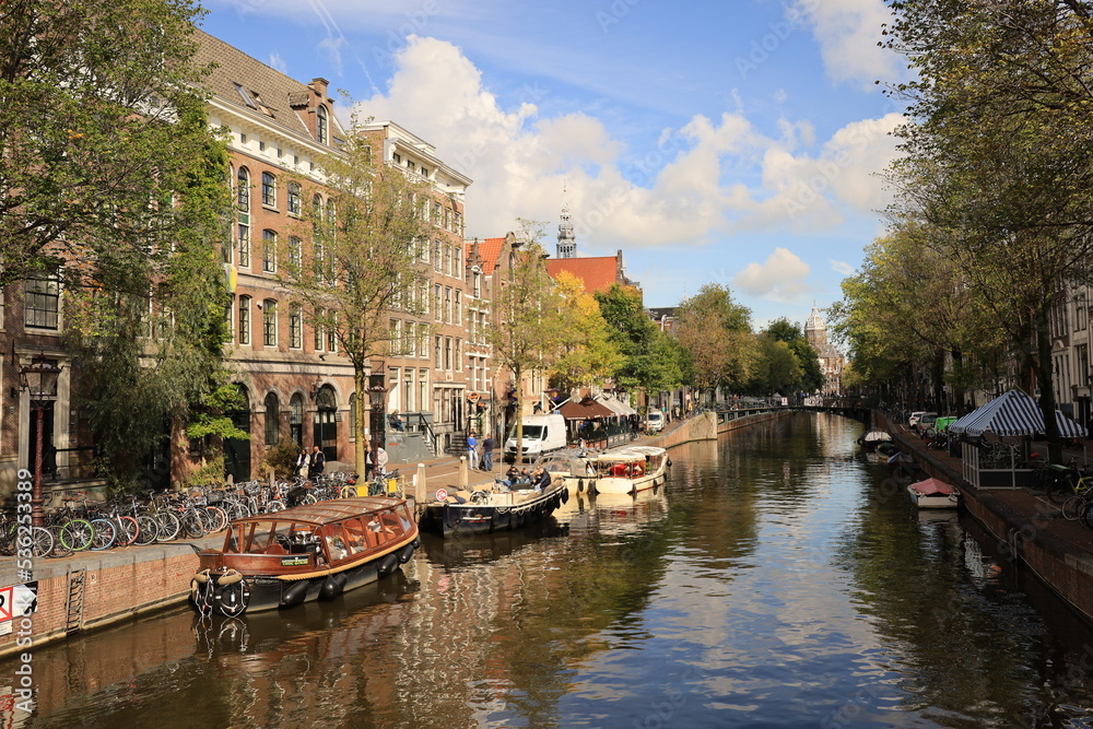 Amsterdam, Netherlands, Canals in Amsterdam, Autumn in Amsterdam