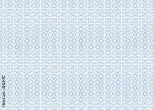 切子細工の涼しげ麻の葉紋様の背景
