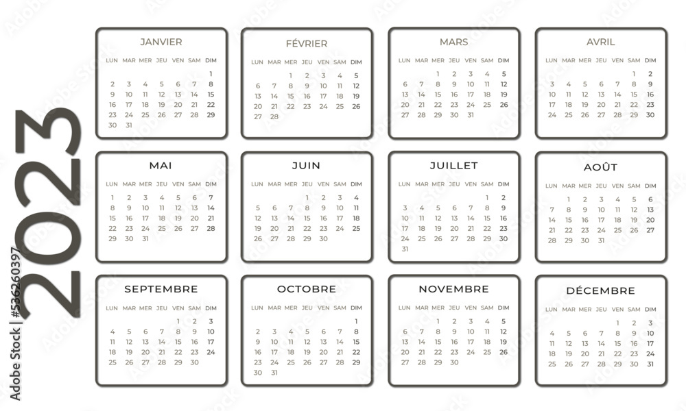 Calendrier 2023 France Avec Cadres Calendrier 2023 France Avec Cadres