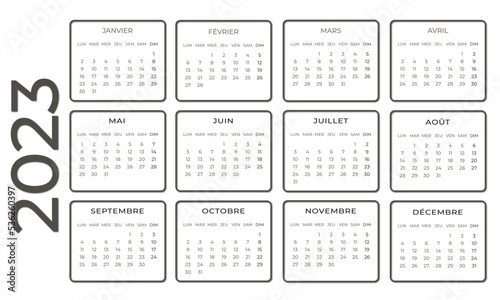 Calendrier 2023 France Avec Cadres