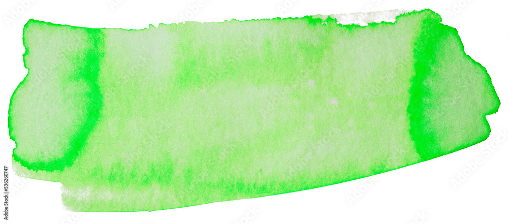 Obraz premium Watercolor brush stroke, green.