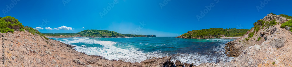 Fototapeta premium Des Bot Beach in Menorca, Spain,
