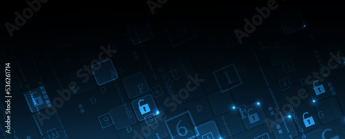 Cyber security and information or network protection. Future technology web services for business and internet project