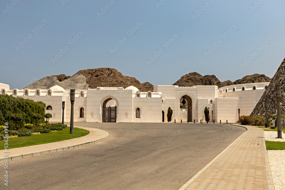 Sultan Qaboos Palace exterior details, Muscat, Oman