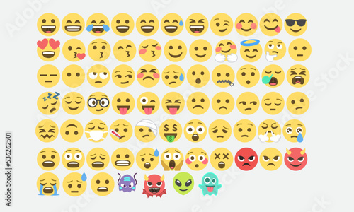 emoji bundle package emoji pack full vector illustration