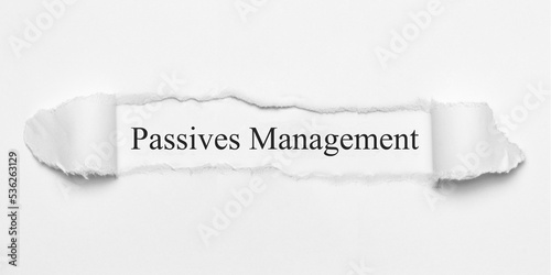 Passives Management	 photo