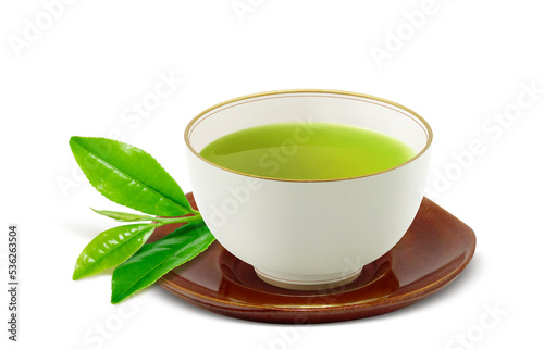 湯呑み 緑茶 飲み物 イラスト リアル