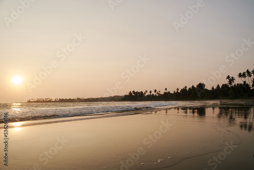 Sunset on the ocean in Sri Lanka