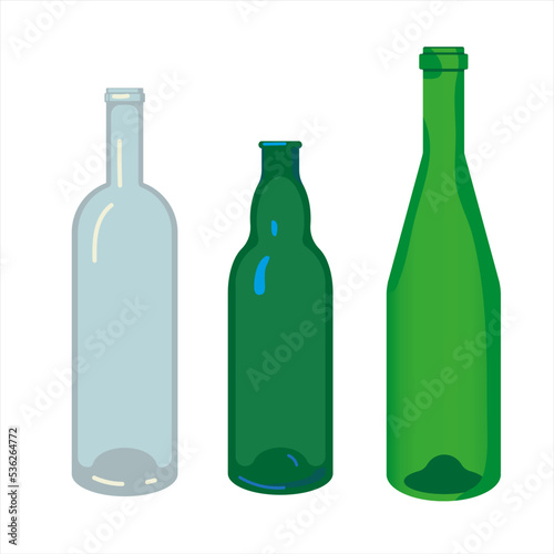 bottle, glass bottle, empty bottle, green glass
