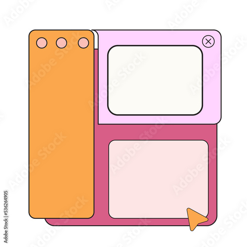 Retro Cute UI Tab Browser