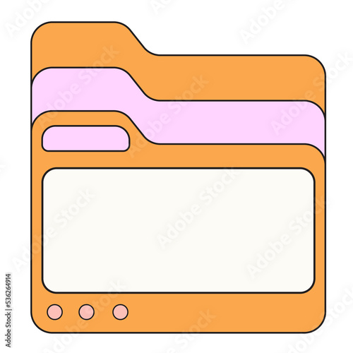 Retro Cute UI Tab Browser
