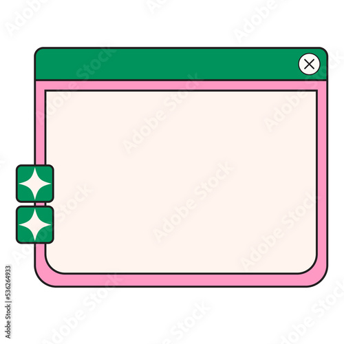 Retro Cute UI Tab Browser