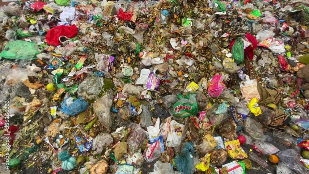 tilt up to the massive amount of garbage at landfill tilt up to the massive amount of garbage at landfill