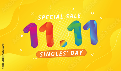 11.11 sale banner template design, for social media.