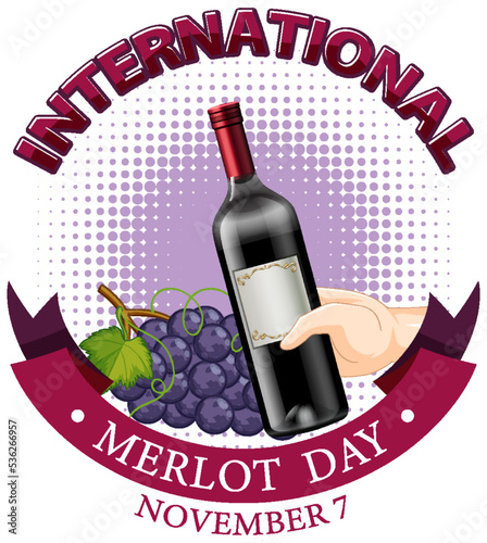 International merlot day poster design